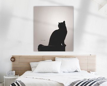 Fine Art silhouette kat van Yvonne van de Kop