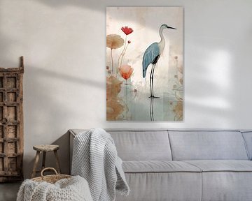 Blue Heron by Caroline Guerain