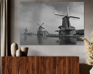 Moulins à vent néerlandais sur le Zaan