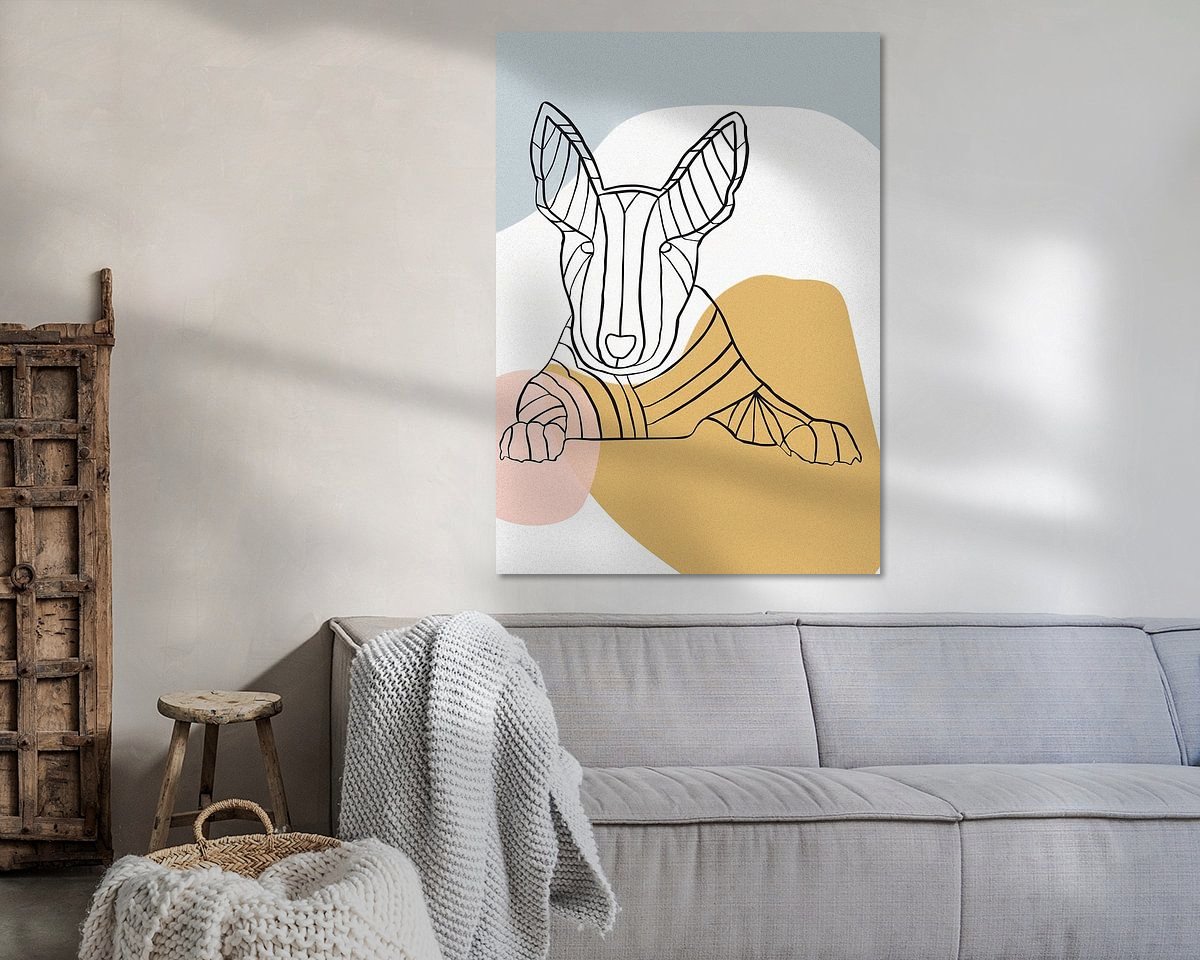 Voorbeeld van het werk in een kamer