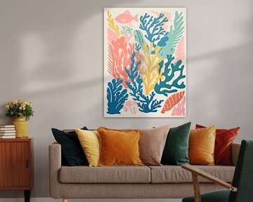 Coral with Fish, Retro, Henri Matisse by Caroline Guerain