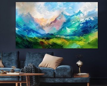 Farbenfrohe Berglandschaft