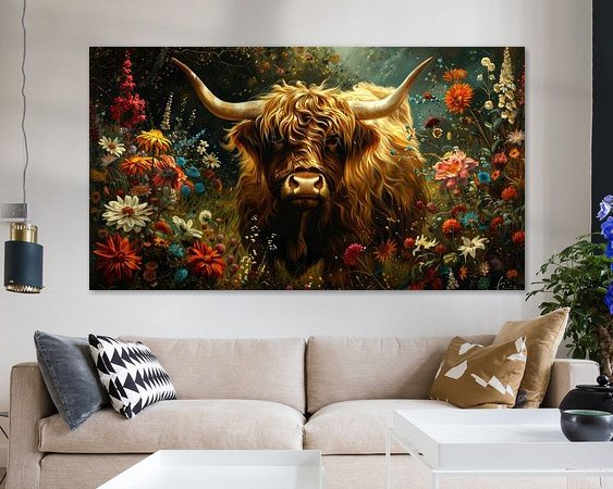 Voorbeeld van het werk in een kamer