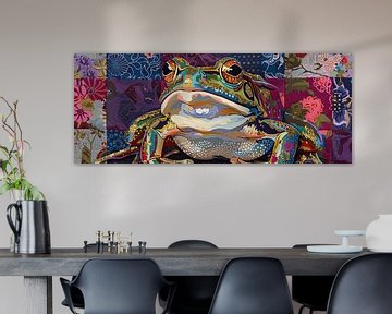 Colourful Frog | GlitterGaze by Blikvanger Schilderijen