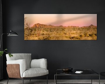 Panoramafoto zonsopgang Bungle Bungles Australie van Laura Krol
