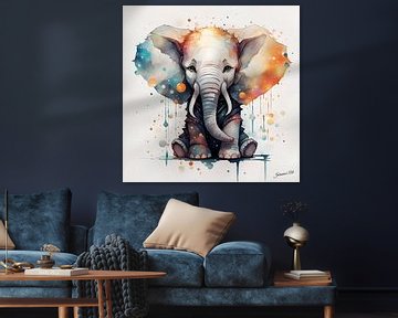 Éléphant chibi 5 sur Johanna's Art
