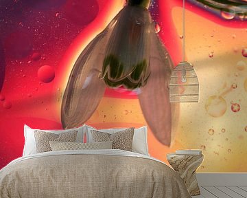 Sneeuwklokje in olie van Marcel van Rijn