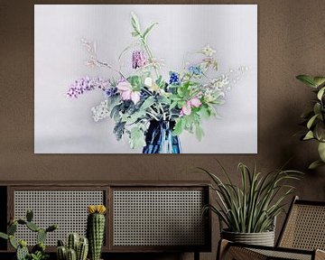 bouquet in pastel shades by Hanneke Luit