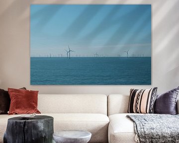 wind turbines sea blaze by Jonathan Van den berg