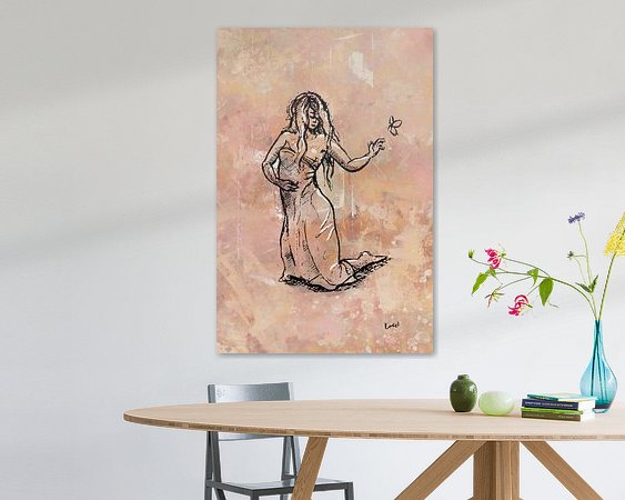 Voorbeeld van het werk in een kamer