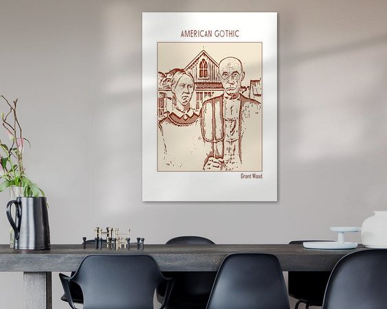 Voorbeeld van het werk in een kamer