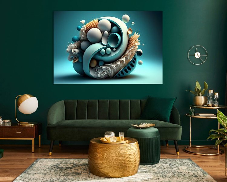 Voorbeeld van het werk in een kamer