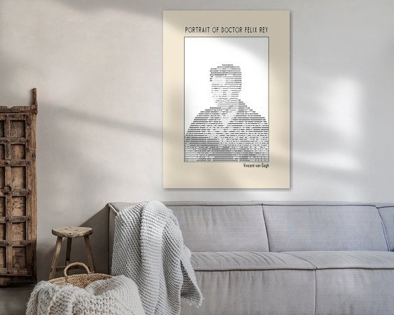 Voorbeeld van het werk in een kamer