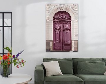 French Doors Bordeaux Red Illustration by Mascha Siekkötter