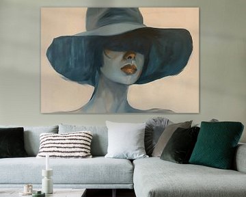 Femme avec chapeau