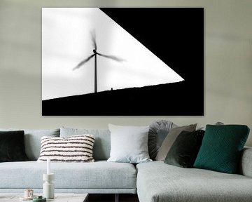 Wind turbine in contrast by zeilstrafotografie.nl