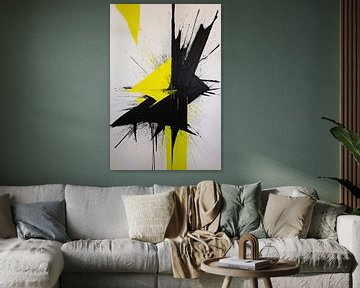 Explosion de contrastes en jaune et noir sur De Muurdecoratie