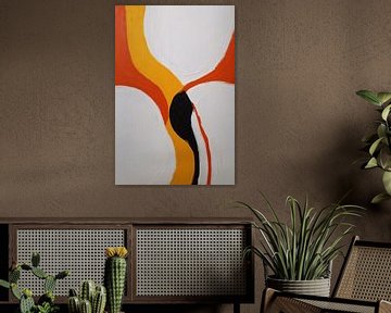 Colourful abstract shapes and lines by De Muurdecoratie