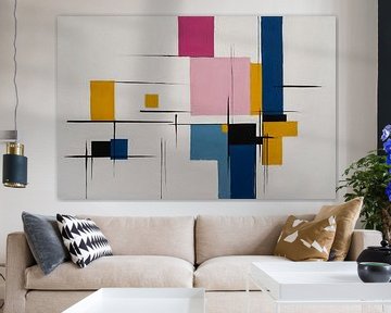 Balance of Form and Colour in Modern Art by De Muurdecoratie