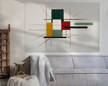 Abstract primary colours and clean lines by De Muurdecoratie