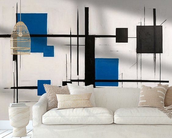 Voorbeeld van het werk in een kamer