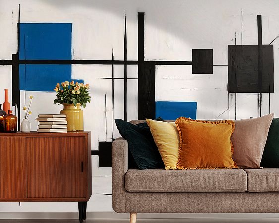 Voorbeeld van het werk in een kamer
