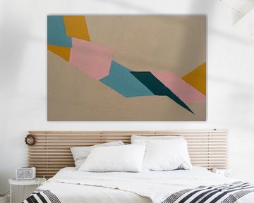 Interaction de la forme et de la couleur dans le minimalisme sur De Muurdecoratie