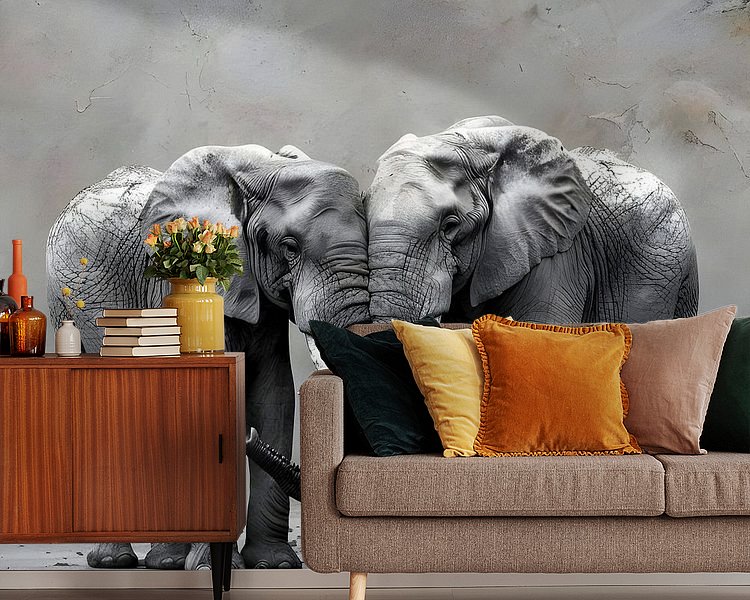 Voorbeeld van het werk in een kamer