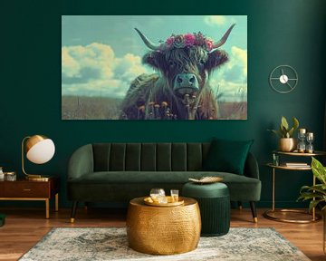 Scottish Highlanders: The Decorated Cow by ByNoukk