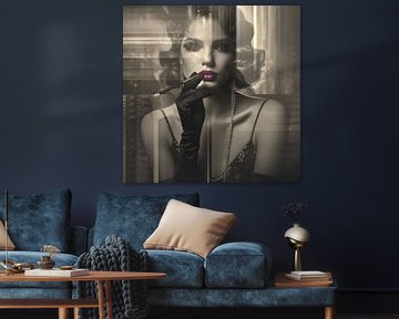 Smoking Woman twenties van FoXo Art