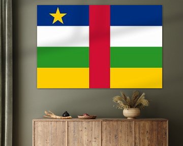 Drapeau de la République centrafricaine sur de-nue-pic