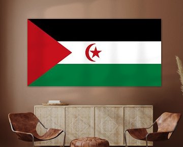 Drapeau de la République arabe sahraouie démocratique sur de-nue-pic