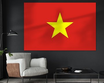 Drapeau officiel de la République socialiste du Viêt Nam sur de-nue-pic
