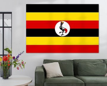 Drapeau de l'Ouganda sur de-nue-pic