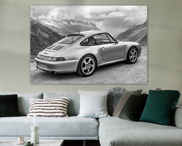 Porsche 911 sportwagen in de Alpen van Sjoerd van der Wal Fotografie