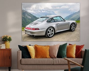 Porsche 911 Sportwagen in den Alpen von Sjoerd van der Wal Fotografie