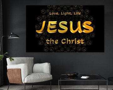 JESUS the Christ - Love, Light, Life - Black von SHANA-Lichtpionier