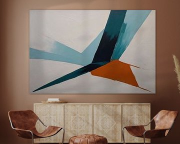 Composition abstraite dynamique en couleur