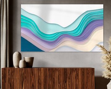 Wall colours with design and waves by Mustafa Kurnaz