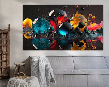 Bal met luchtbellen en kleuren van Mustafa Kurnaz