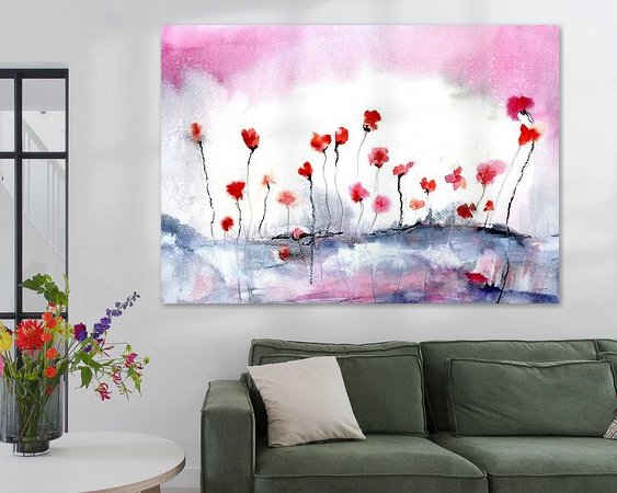 Voorbeeld van het werk in een kamer