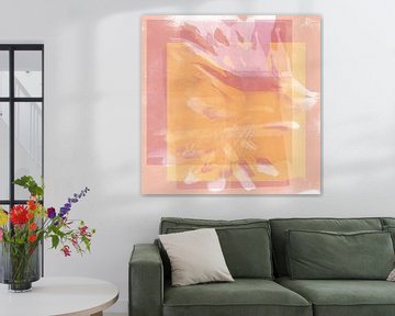 Abstract organic shapes in pastel and neon colors. Pastel tenderness. by Dina Dankers