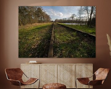 Oude spoorlijn Borkense Baan nabij de Duitse grens in de gemeente Winterswijk von Tonko Oosterink