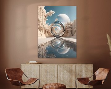 Surrealismus Landschaft futuristisch von Jolique Arte