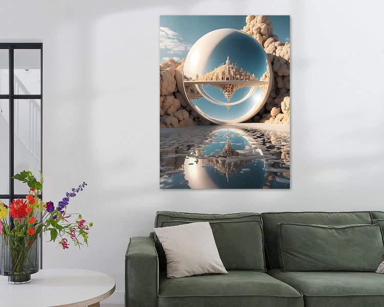 Voorbeeld van het werk in een kamer