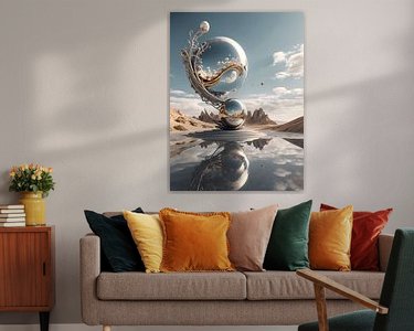 Voorbeeld van het werk in een kamer