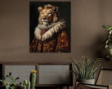 Lion Portrait by But First Framing