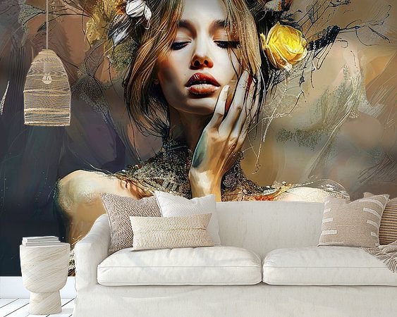 Voorbeeld van het werk in een kamer