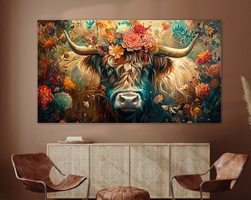 Scottish Highlanders : Portrait floral sur ByNoukk