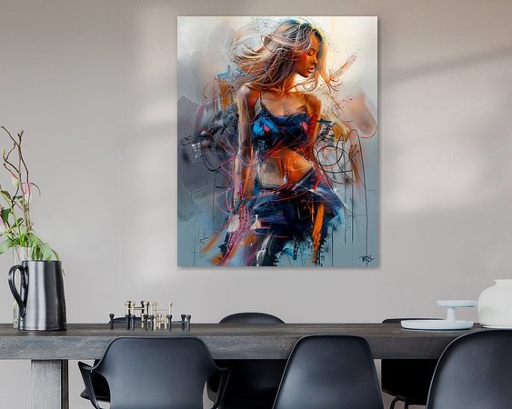 Voorbeeld van het werk in een kamer